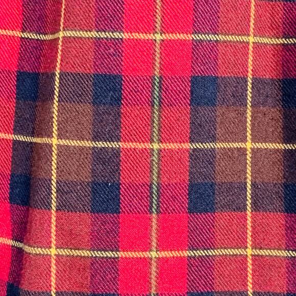 UNIVERSAL WORKS Size 32 Multi Color Plaid Polyester Blend Button Fly Dress Pants - Picture 2 of 7